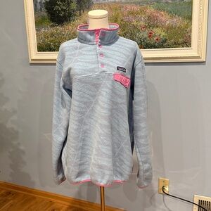 Patagonia Women's Sweater - Light Blue and Pink